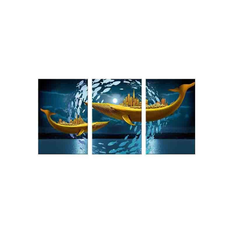 Shark Tank Poly Canvas Wall Art - Set of Three media 5