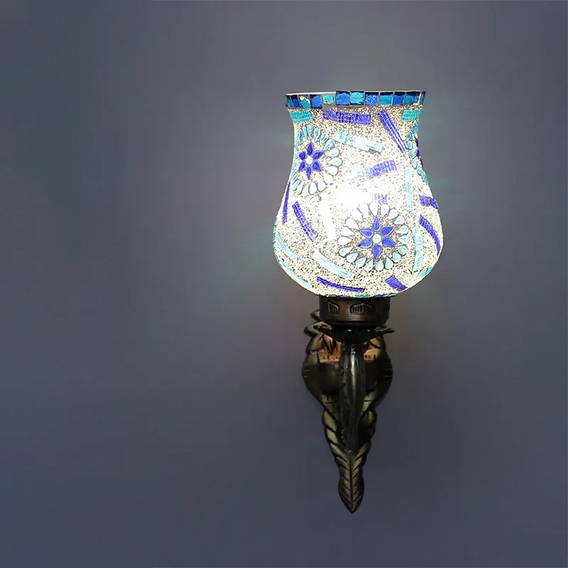 Tara Ziada Mosaic Glass & Metal Wall Lamp media 4