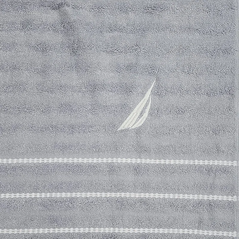 Nautica Oasis Stripe Bath Towel - Grey media 5