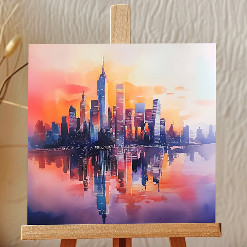 Vivid Citylines Canvas Showpiece
