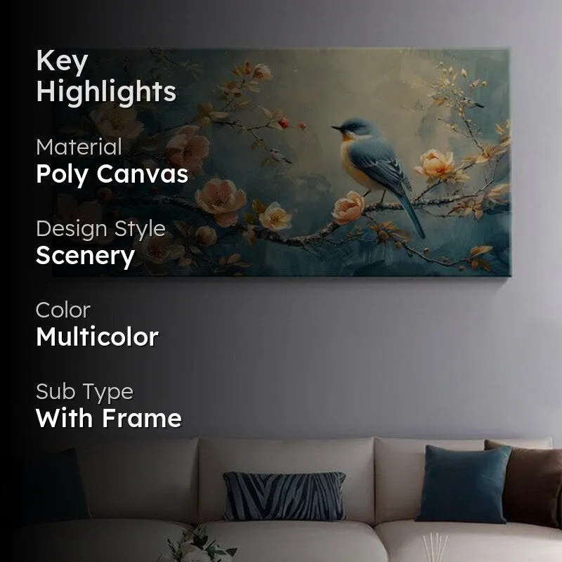 Bird and Blossoms Wall Painting media 2