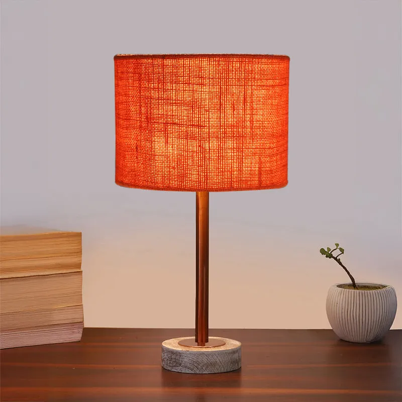 Sienna I Rodin Wooden Table Lamp - Orange,Copper,White media 2