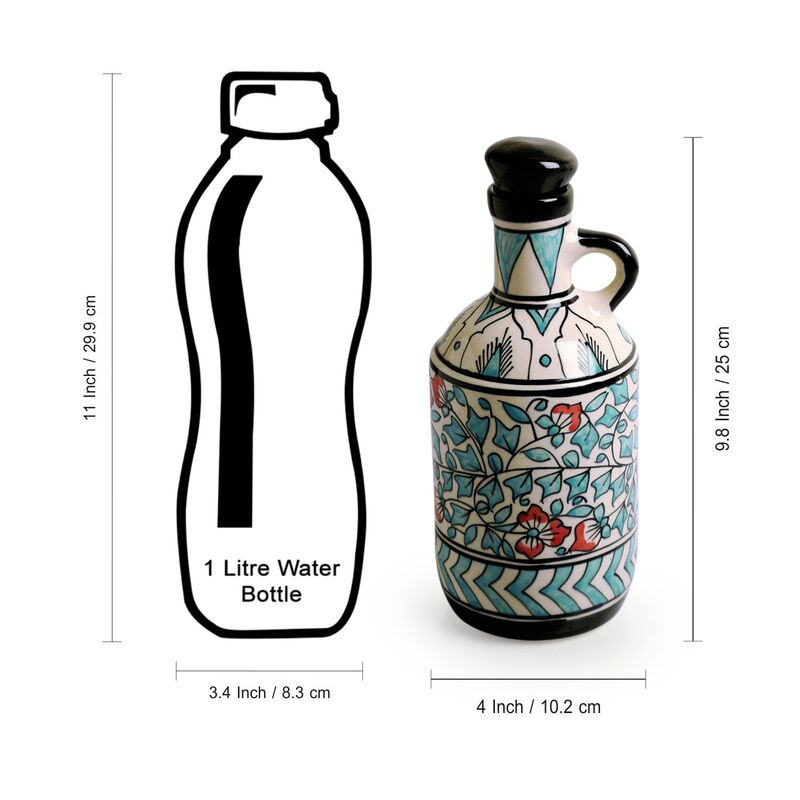 Mughal Musca Handpainted Oil Dispenser (Multicolor) - 900 ML media 7