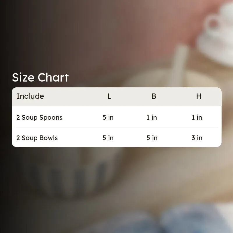 Ceramic Soup Bowls (Grey,White,400 mL Each) - Four Piece Set media 7
