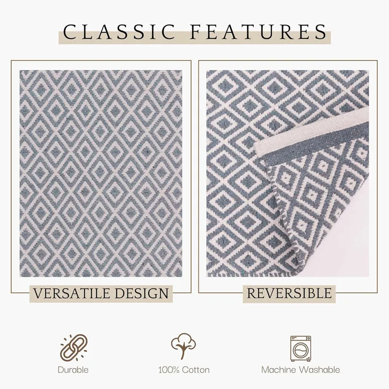 Earthica Cotton Runner Rug - Blue media 6