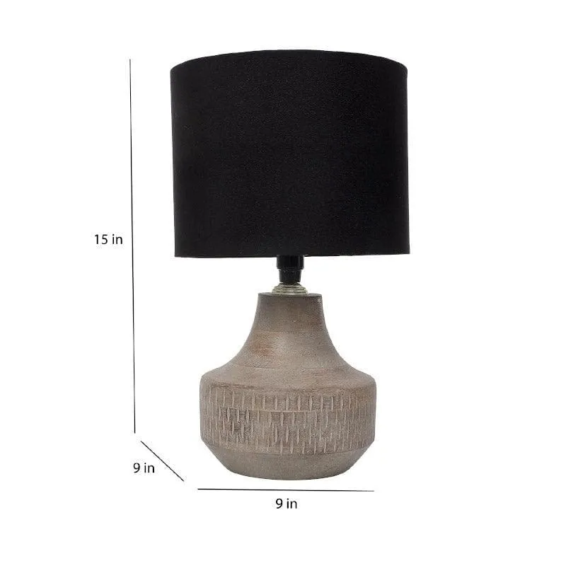 Bisara Martha Fabric Table Lamp - Black,White media 5