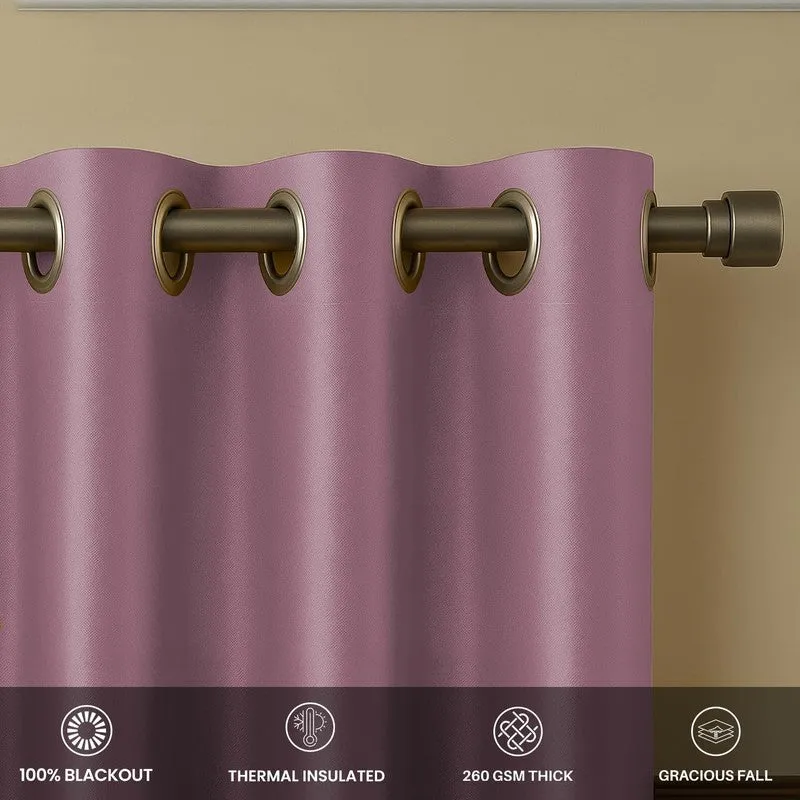 Aurika Cotton Curtain - Mauve media 1