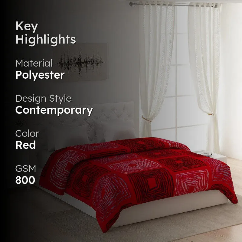 Monte Carlo Crimson Geometry Blanket - 800 GSM media 2