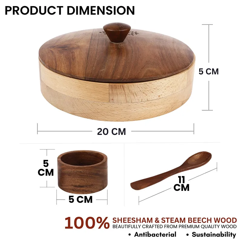 Canela Wood Masala Box - Nine Piece Set media 7