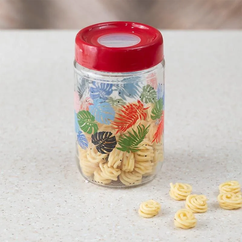 Monara Floral Transparent Storage Container - 660 mL media 1