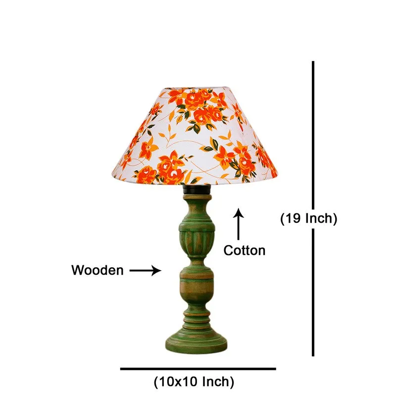 Arvello Kairo Floral Wooden Table Lamp - Multicolor media 8