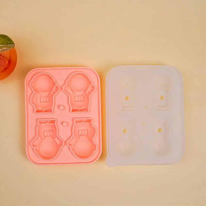 Astronaut Silicone Ice Cube Mould - Peach media 5