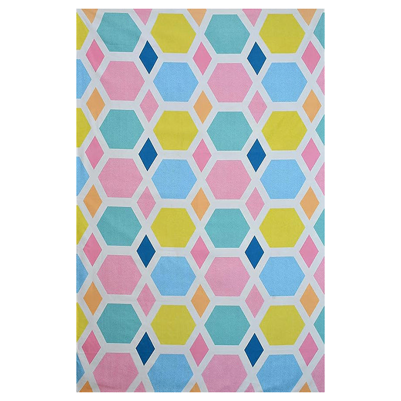 Agnes Geometric Fitted Microfiber Bedsheet (Multicolor) - 130 GSM media 4