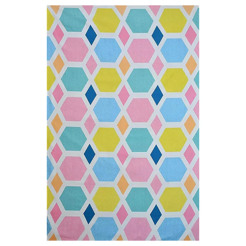 Agnes Geometric Fitted Microfiber Bedsheet (Multicolor) - 130 GSM media 4