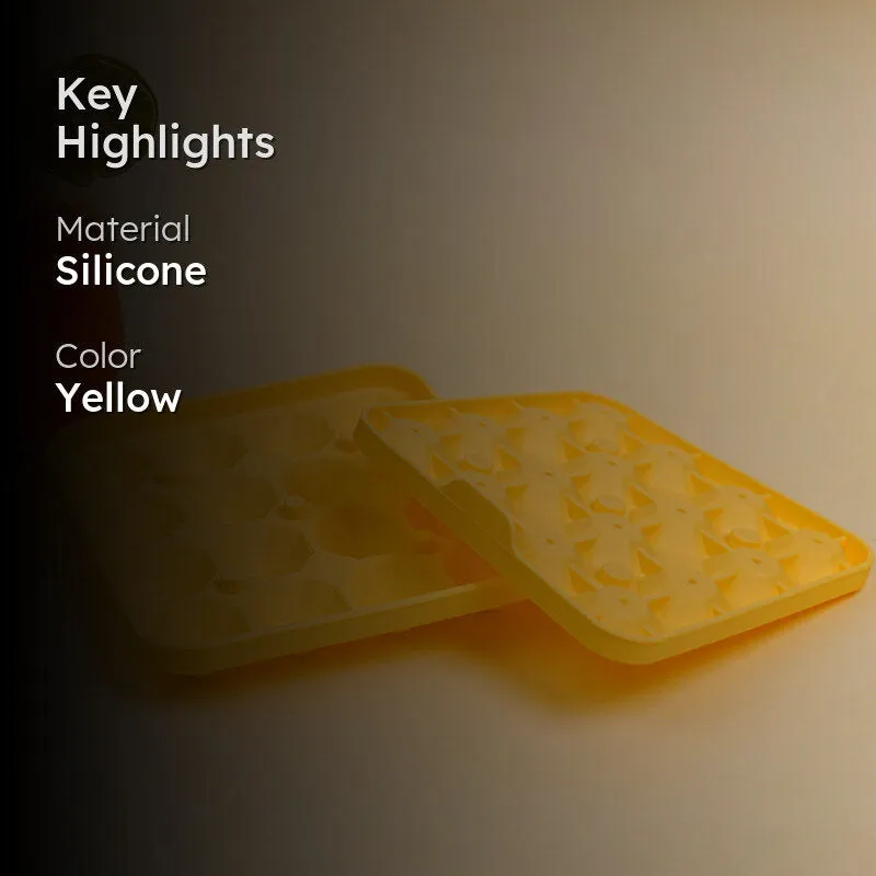Diamond Silicone 16-Cube Ice Mould - Yellow media 2