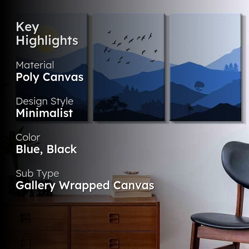 Memories Poly Canvas Wall Art - Three Piece Set media 2