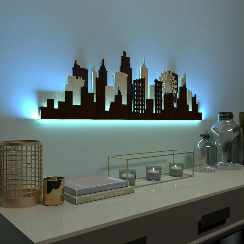 SkylineStory Backlit  MDF Wall Accent media 4