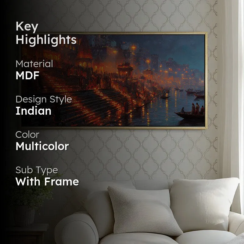 Sacred Flames of the Ghats Wall Art media 2