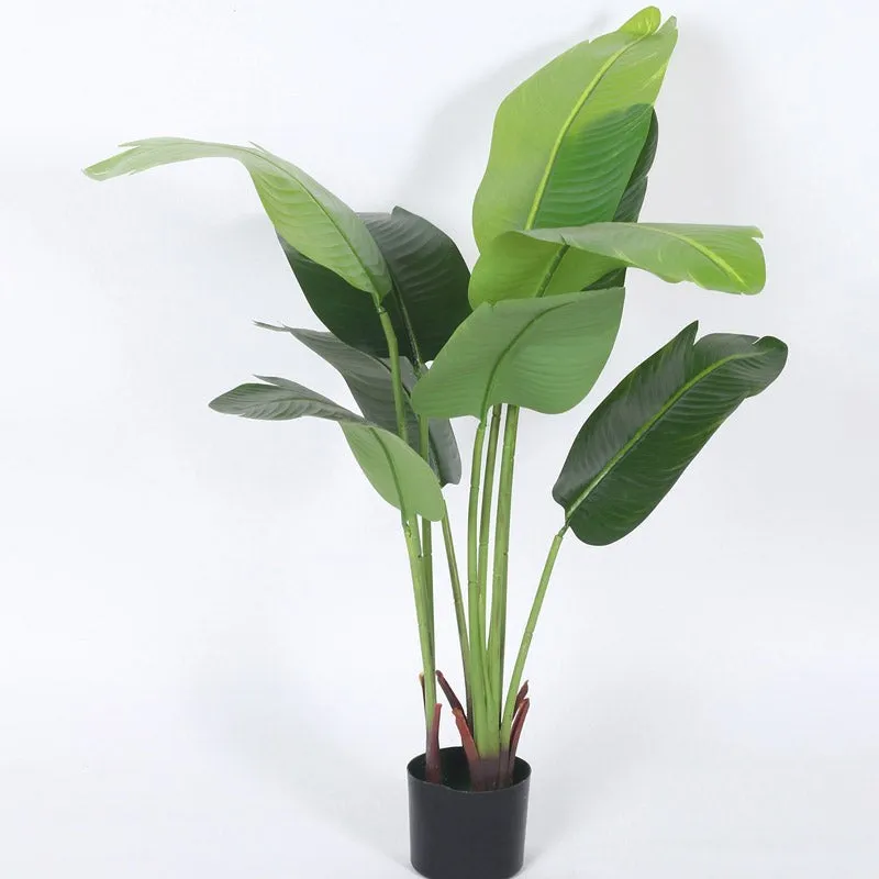 Faux Realtouch Bird of Paradise Plant With Black Plastic Pot - 3.9 Feet media 8