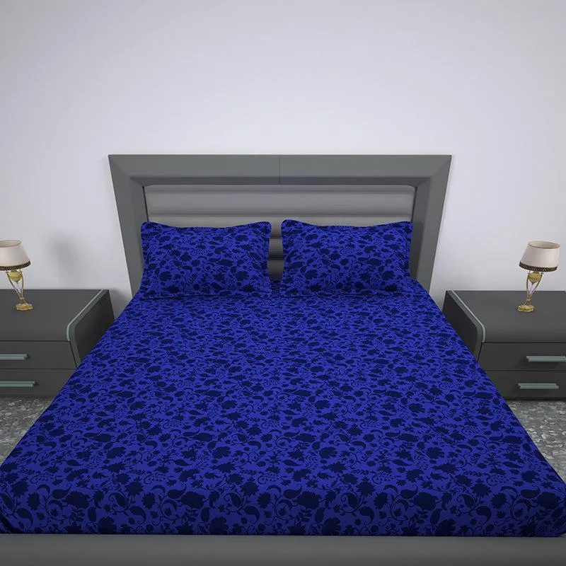 Fleur Fiesta Floral Cotton Bedsheet - 144 TC media 3