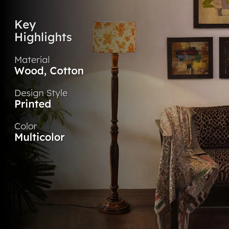 Ibis Biya Vintage Wooden Floor Lamp media 2