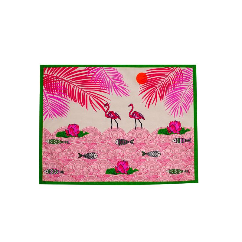 Pink Oasis Table Runner & Placemat - Seven Piece Set media 6
