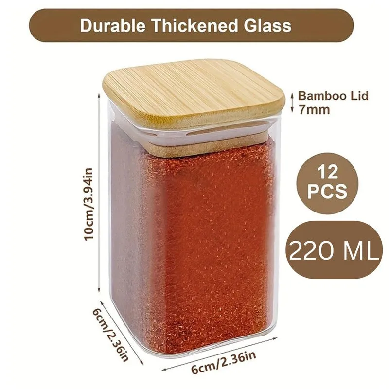 Luxe Nest Airtight Kitchen Jar (220 mL Each) - Set of Twelve media 9