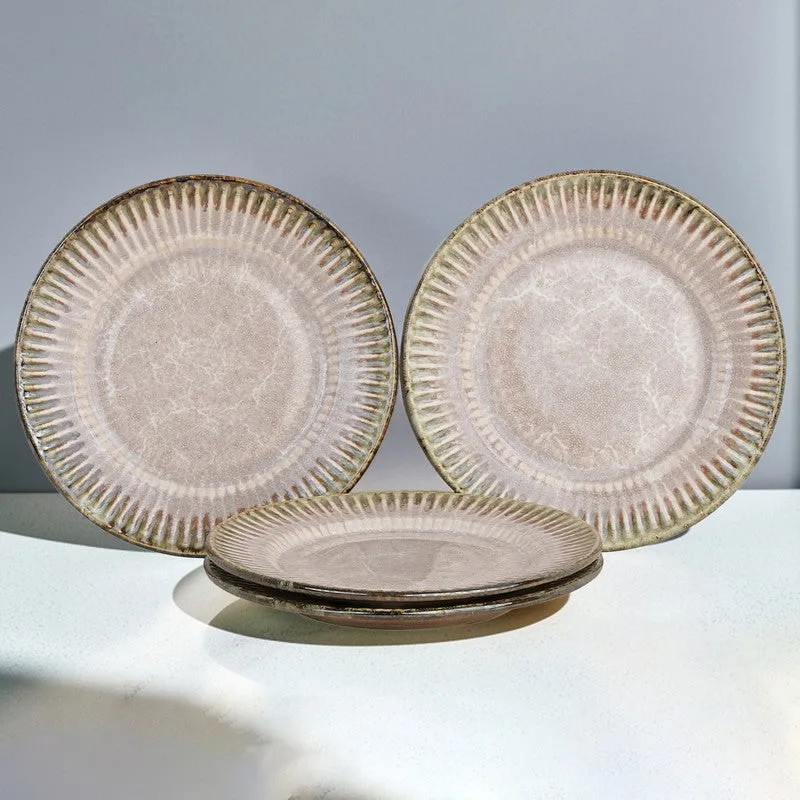 Mintora Pink Ceramic Dinner Plate - Set Of Four media 3