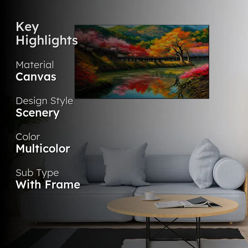 Autumn Reflections Canvas Wall Painting media 2
