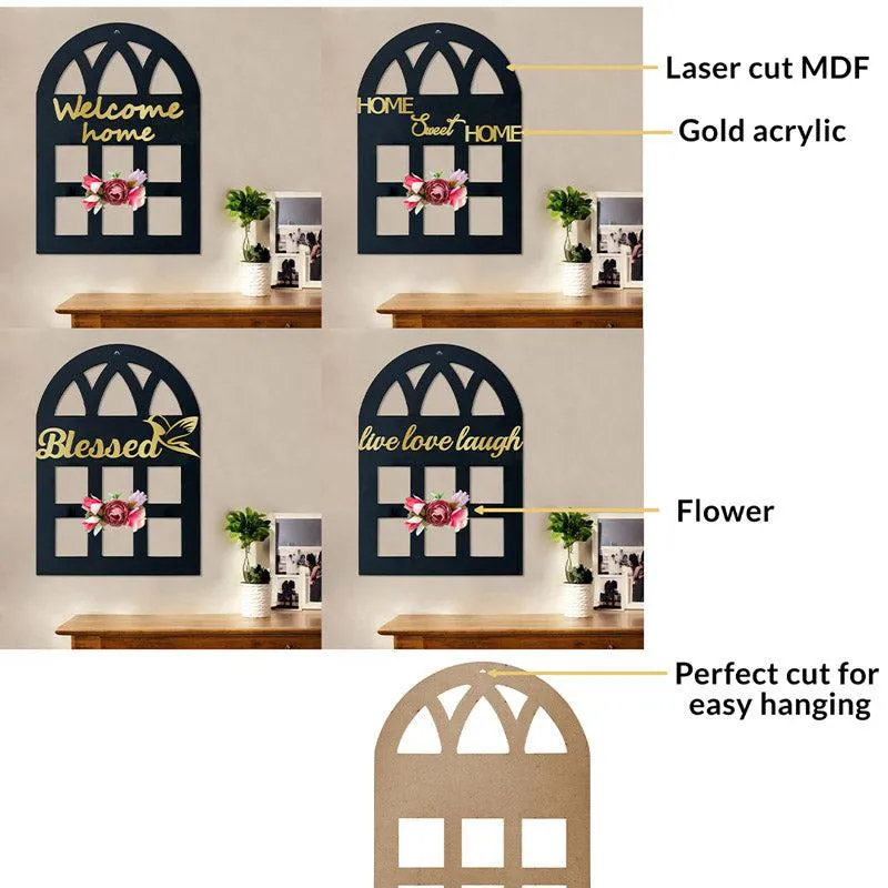 Home Sweet Home Window MDF Wall Accent media 5
