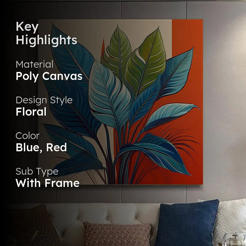 Leafy Branch Poly Canvas Wall Painting media 2