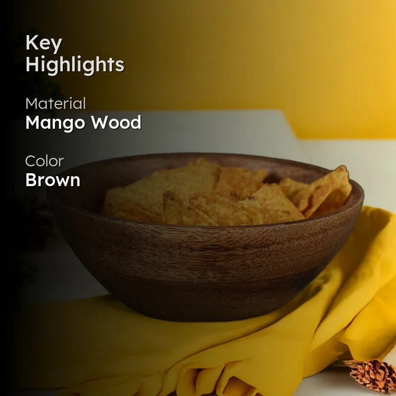 Naturedge Mango Wood Salad Bowl media 2