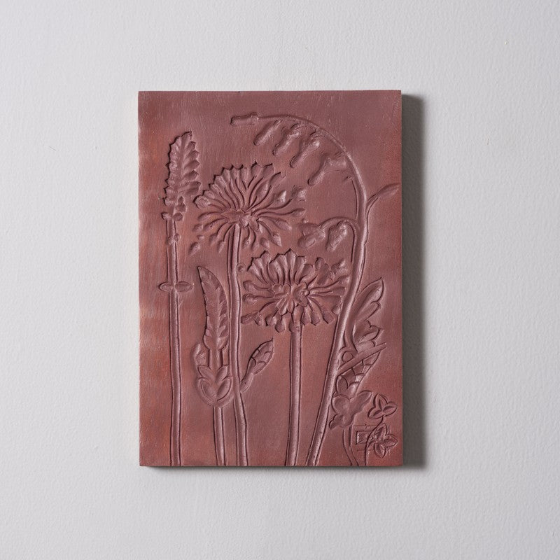 Terracotta Breeze Luxury Dandelion Carved Wooden Wall Plate media 5