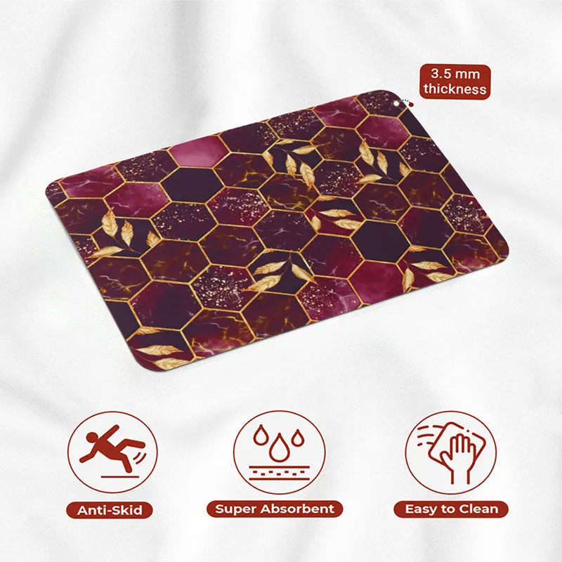 Ruby Hex Anti Skid Bath Mat media 6