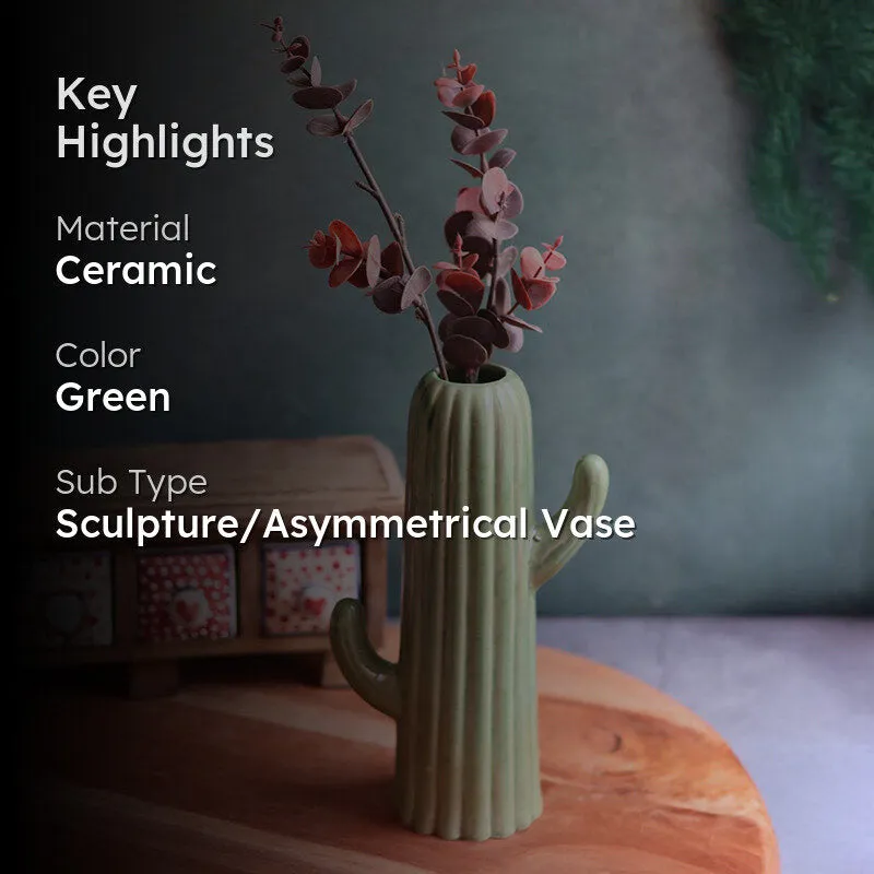 Desideria Ceramic Vase - Green media 2