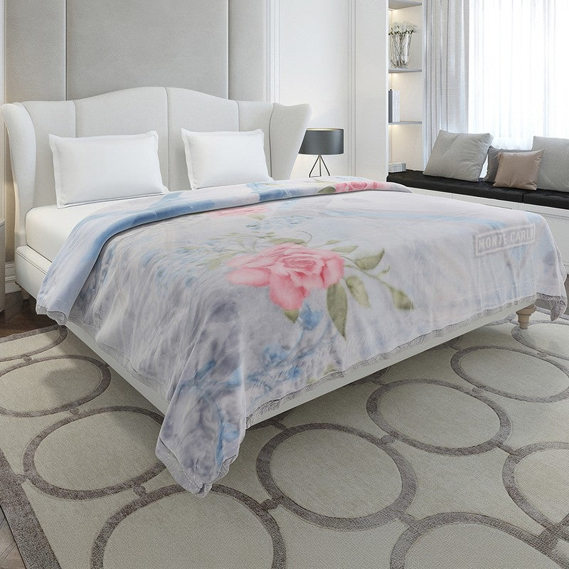 Monte Carlo Blush Petal Throw Blanket - 909 GSM