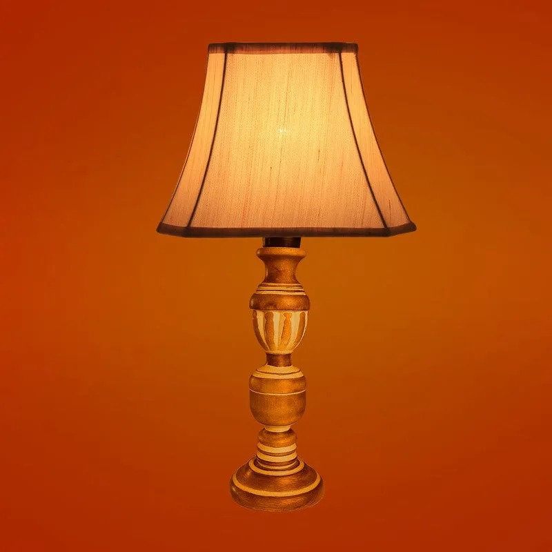 Zenrae Opal Wooden Table Lamp - OffWhite media 7