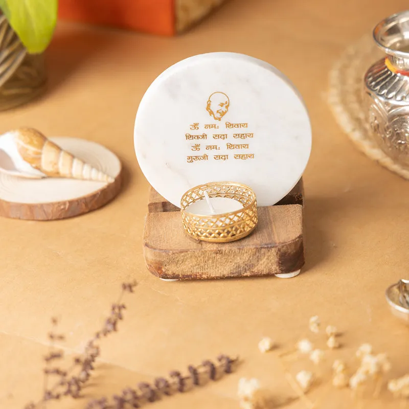 Shri Guruji Mantra Tea Light Holder media 5
