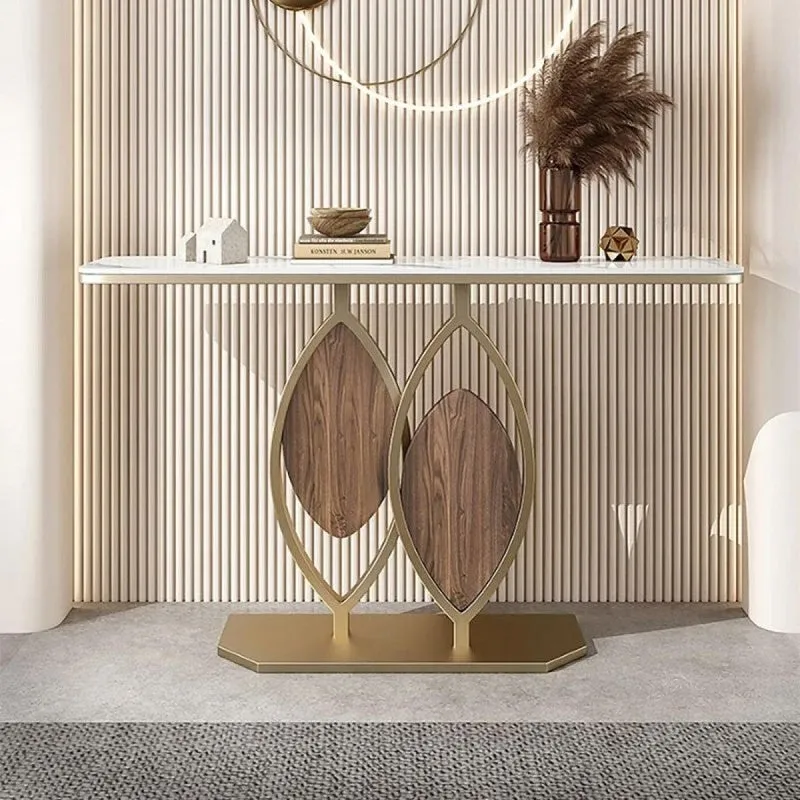 Artistic Metal Console Table with Marble Top - Large media 3