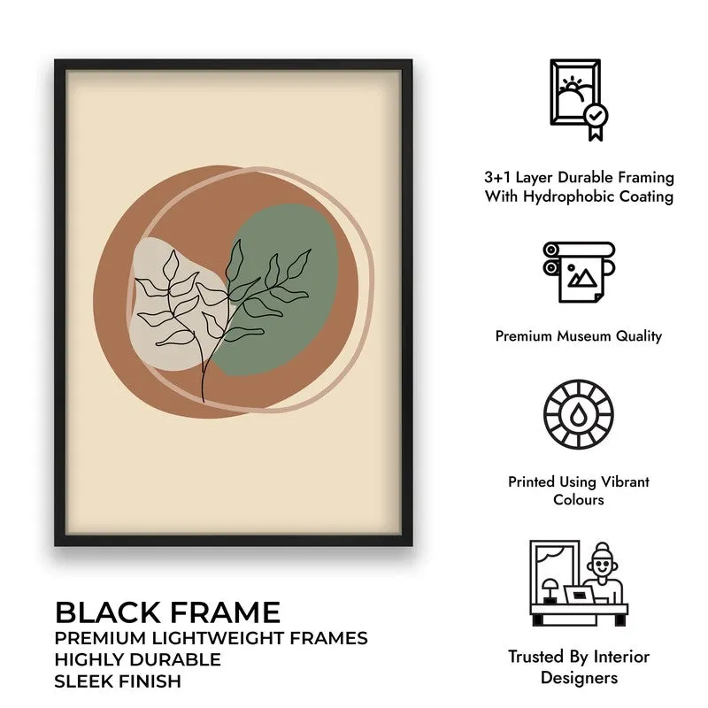 Woven Flora Canvas Wall Painting With Black Frame media 11
