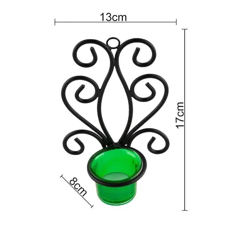 Antique Sconce Candle Holder (Green) - Set Of Two media 4