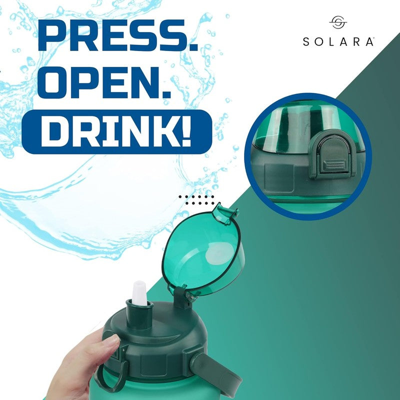 Solara Siply Plastic Water Bottle (2000 mL) - Green media 6