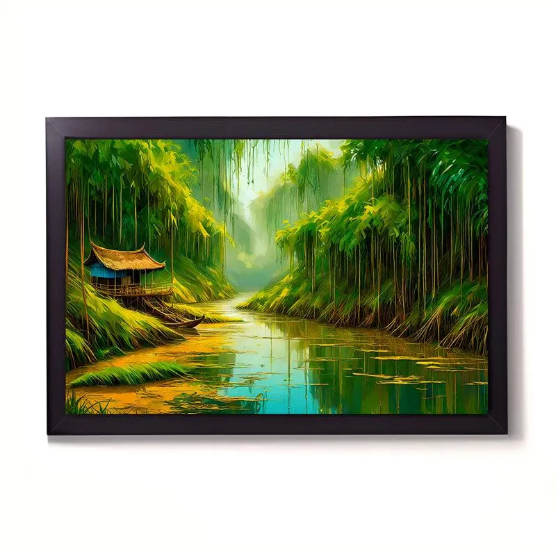 Emerald Expanse Wall Painting media 3