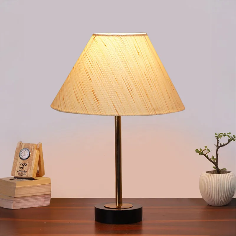 Cotin II Rodin Wooden Table Lamp - OffWhite,Gold,Black media 3