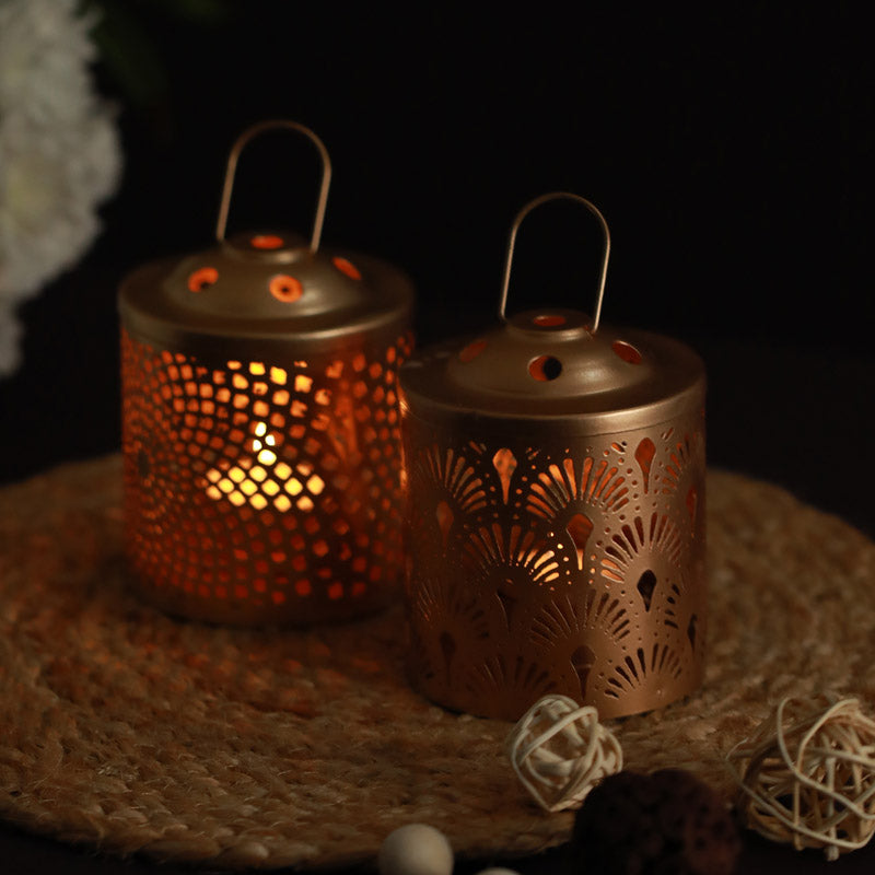 Eba Lantern Tealight Candle Holder - Set Of Two media 4