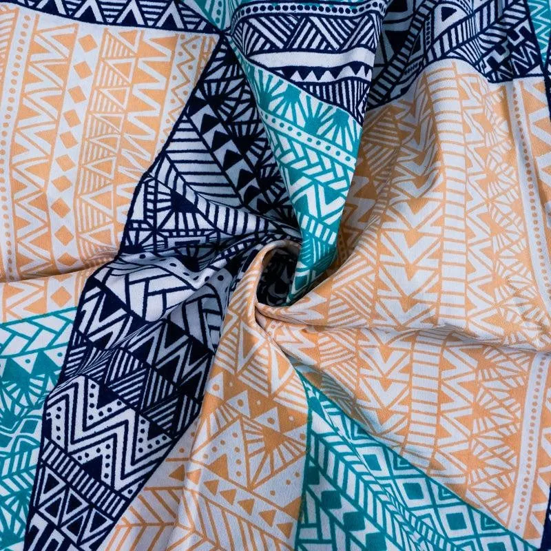 Multitriagle Geometric Microfiber Bedsheet - 140 GSM media 5