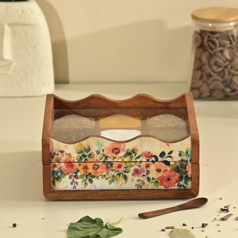 Spice Garden Wood Masala Box media 3