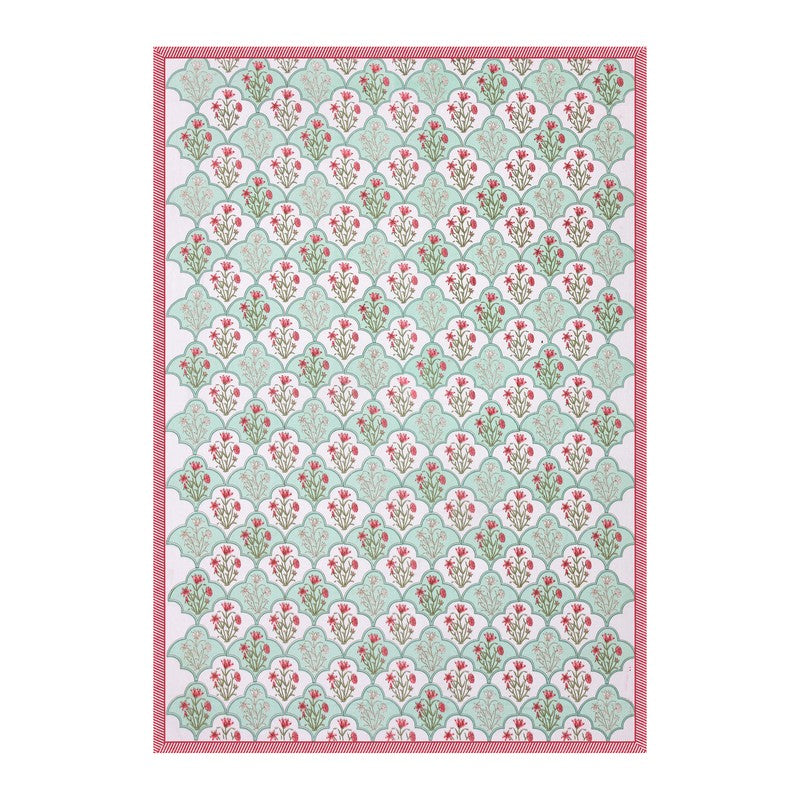 Rupa Cotton Bedsheet (Pista Green, Pink) - 180 TC media 4