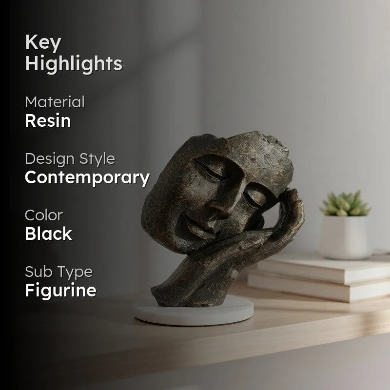 Artistic Face Dcor Showpiece media 2