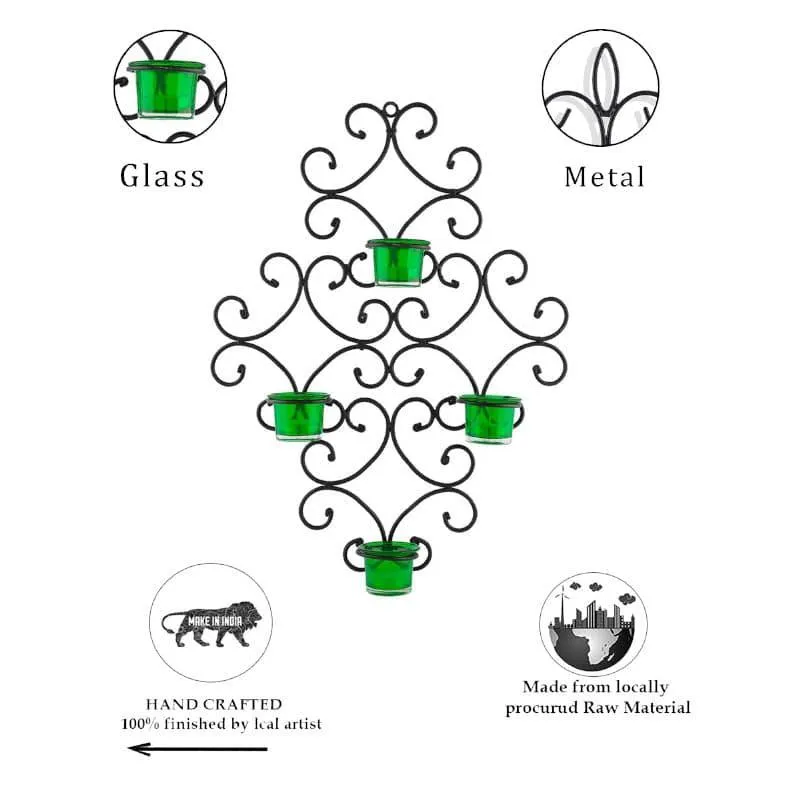 Victorian Candle Holder - Green media 5